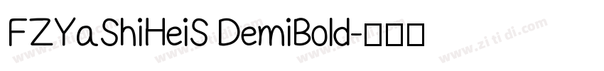 FZYaShiHeiS DemiBold字体转换